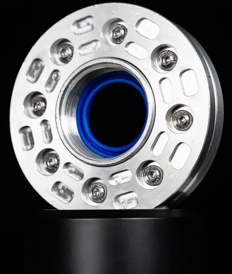 Marine fuel bladder security flange